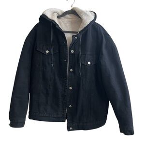 Black Jean hooded winter jacket, large